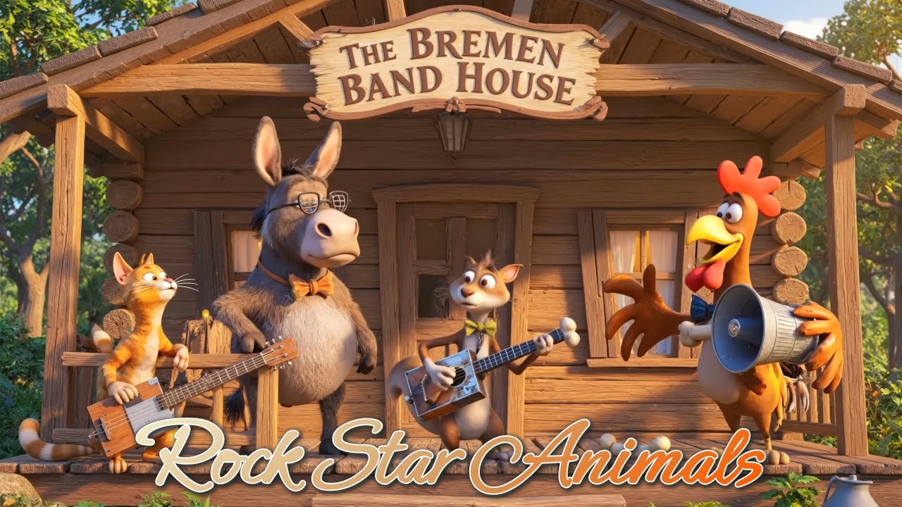 The Bremen Rock Band: Rock Star Animals ✨ Making Music from Trash | 3D Animated Short Film