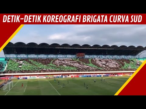 KELAS DUNIA‼️ KOREOGRAFI BRIGATA CURVA SUD SAAT PSS VS PERSEBAYA