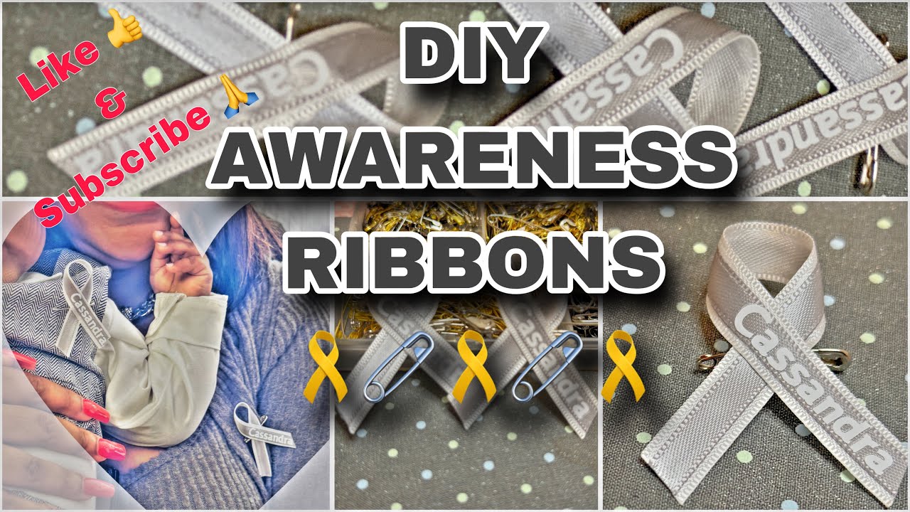 DIY AWARENESS RIBBONS 🎗️ 🧷🎗️🧷🎗️ - YouTube