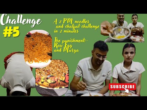 Challenge #5; Eating in Just 2 Minutes; Chatpat and Noodles - YouTube