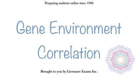 Gene Environment Correlation - ASWB, NCE, NCMHCE, MFT Exam Prep and Review