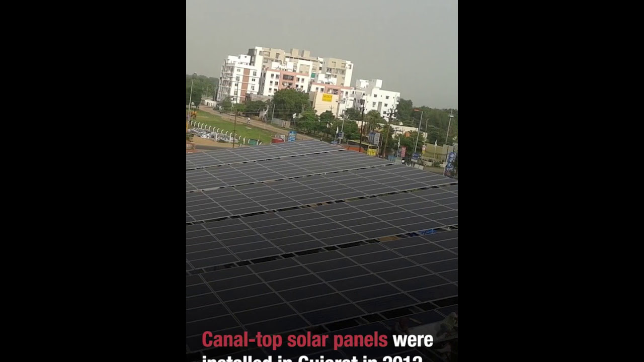 Canal-top solar power plants in Gujarat