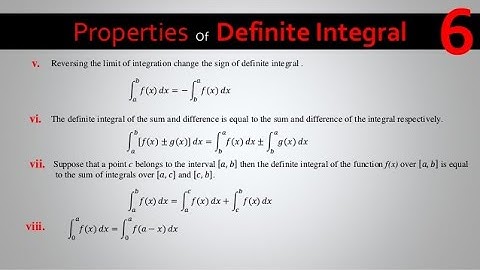 Property of Definite Integration as well as  Even and Odd function...