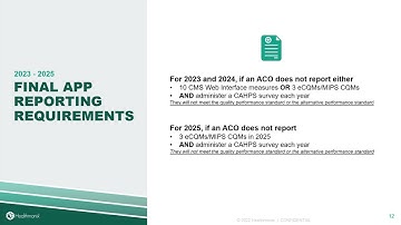 2023 PFS Final Rule  eCQM MIPS CQM reporting is here to stay for ACOs