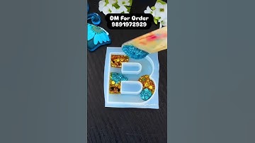 B Letter Resin Keychain Personalized Gift