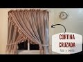 Cortina cruzada para ventana - Aprenda Fácil.