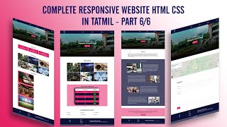 create complete responsive website using html css |html css website design tutorial tamil|final part