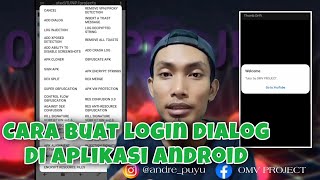 CARA BUAT DIALOG LOGIN APLIKASI ANDROID TANPA CODING screenshot 4