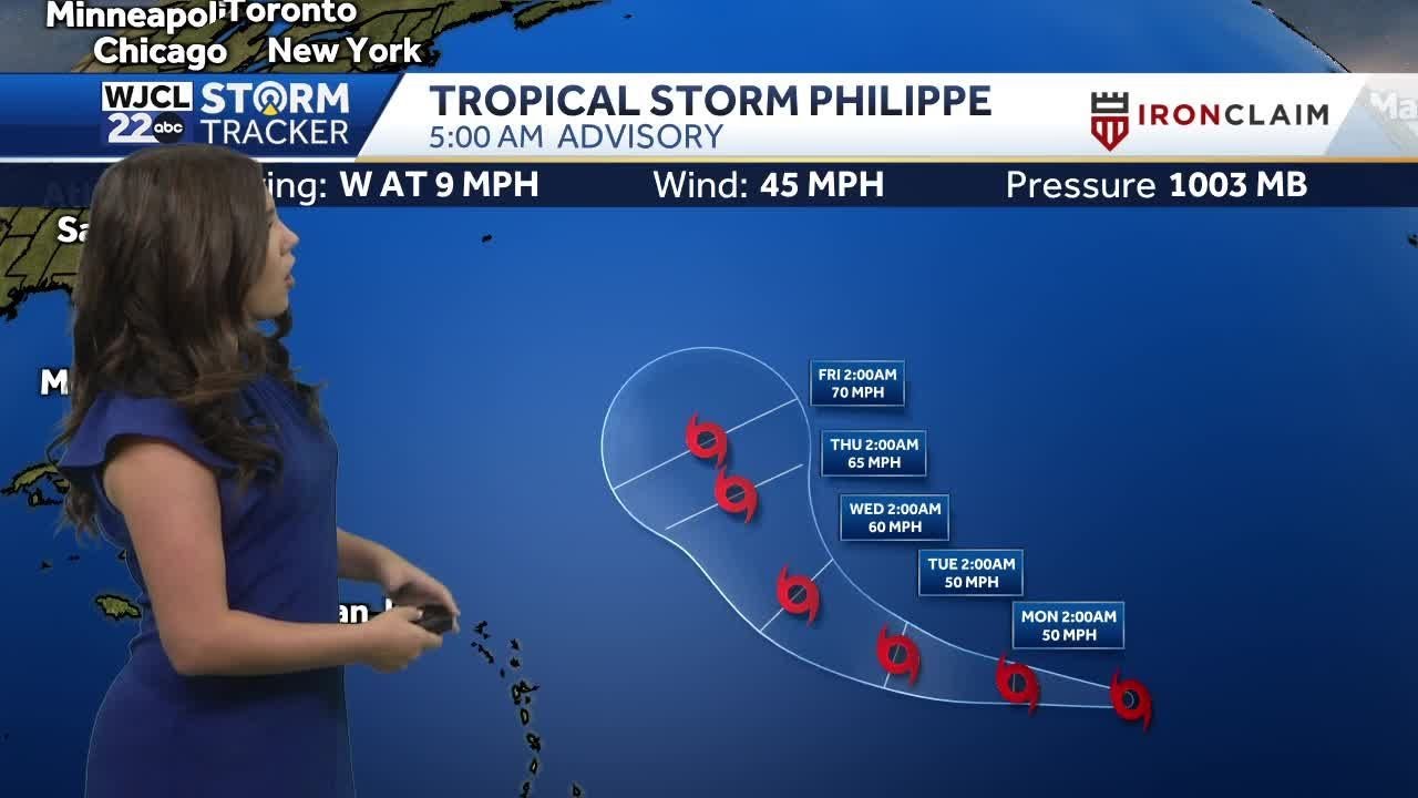 Tracking Phillippe and other activity in the tropics - YouTube