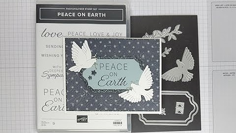 Stampin’ Up! Peace On Earth Christmas Card Tutorial #christmascard #papercrafting #patternedpaper