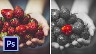 Photoshop Tutorial: Strawberry Color Splash Effect 2017