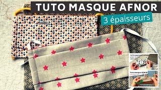 Tuto masque AFNOR facile avec filtre ou troisième épaisseur fixe