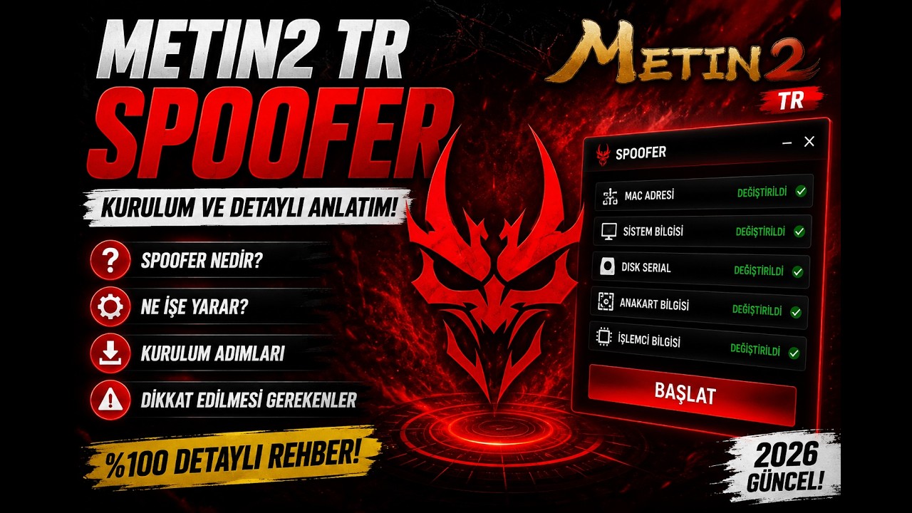 Metin2 TR Spoofer Kurulumu | Adım Adım Rehber 2026 | Byte Software