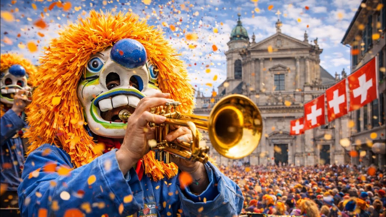Hidden Swiss Carnival You Won’t Believe 🇨🇭 Fasnacht Solothurn 4K
