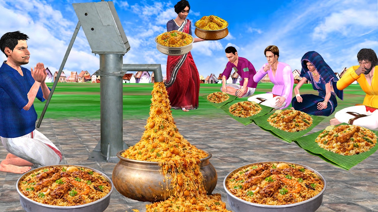 जादुई नल Magical Tap Mutton Biryani Street Food Hindi Kahani Moral Stories Funny Comedy Video