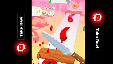 Perfect Slices Android Gameplay | Perfect Slice Cut Game Video🍎🔪