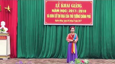 HS Trường THCS Nghĩa Đồng - Tân Kỳ - Nghệ An  hát trong lễ khai giảng năm học mới 2017-2018