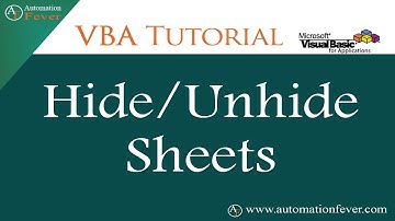 VBA Code to Hide and Unhide Sheets  | Excel VBA Tutorial in Hindi