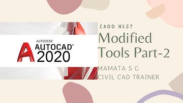 CADD NEST : Modified Tools Part-2 In Auto CAD || Mamata || RT Nagar||