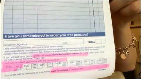 How to use your Avon Customer Order Forms