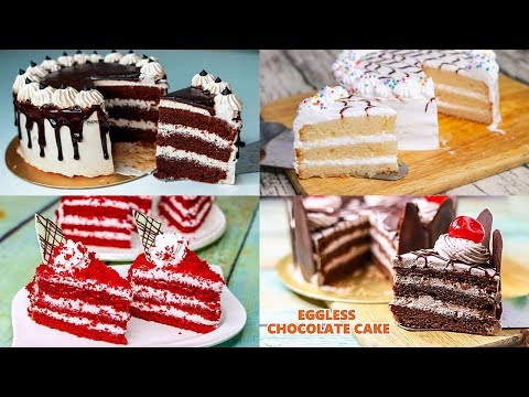 4-eggless-cake-recipe-without-oven-|-yummy-|-chocolate-cake-vanilla-cake-mocha-cake-red-velvet-cake