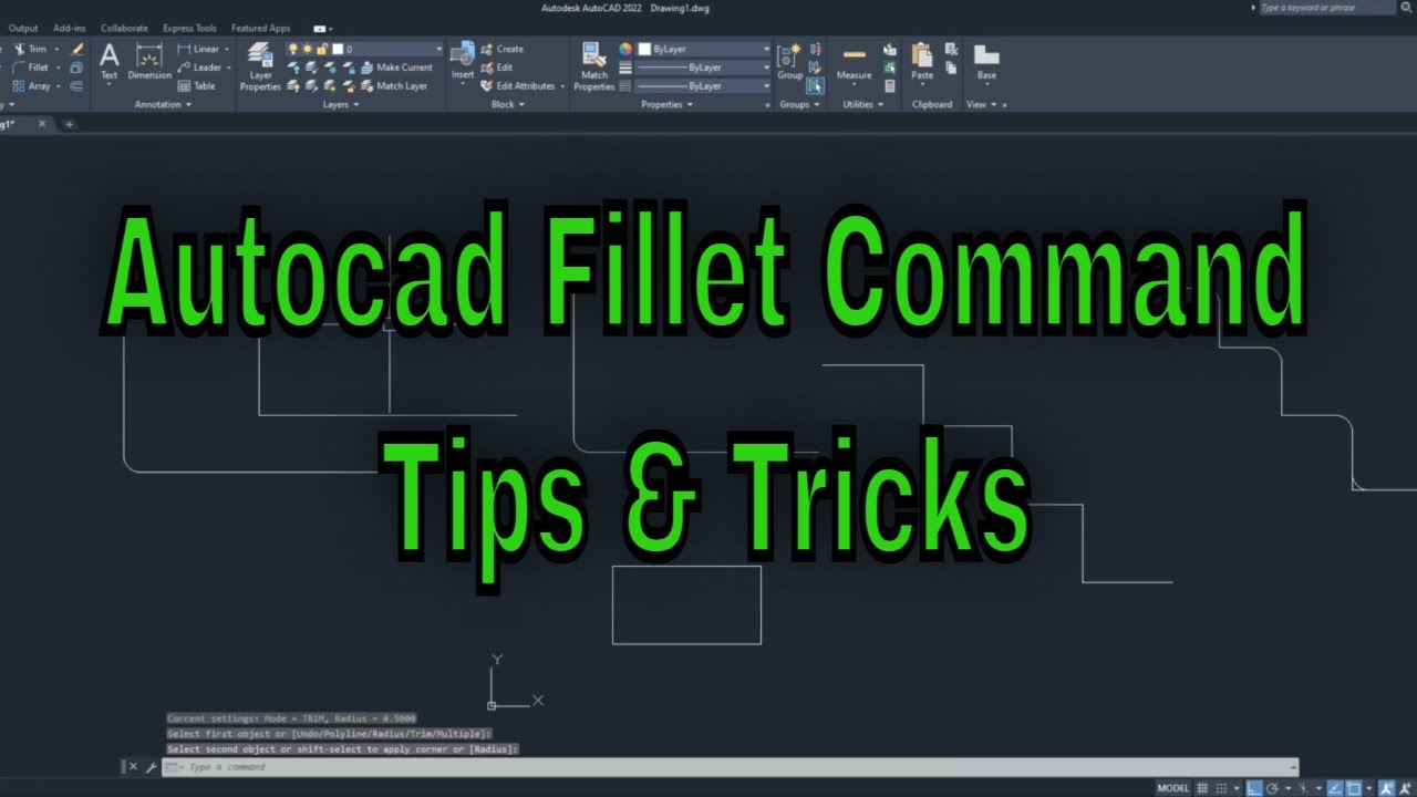 Autocad Fillet Command Tips and Tricks Tamil Part-7 - YouTube