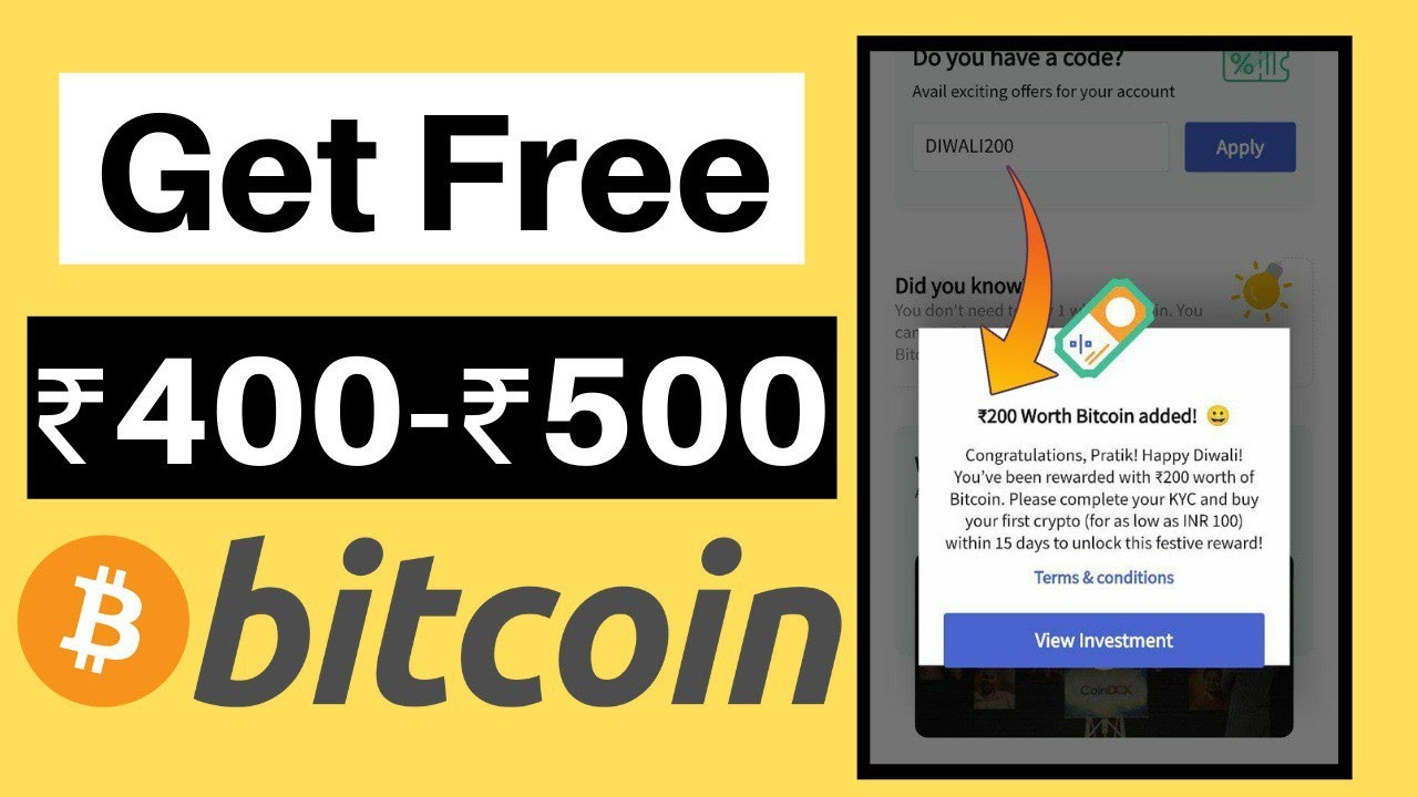 Loot : Free Rs 400-500 Bitcoin in CoinDCX App | Get Free Bitcoin Using  Coupon Code in CoinDCX