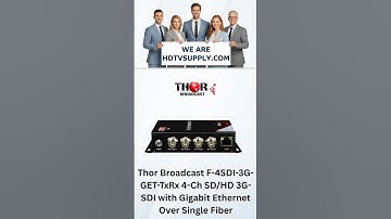 Thor Broadcast F-4SDI-3G-GET-TxRx 4-Ch SD/HD 3G-SDI with Gigabit Ethernet Over Single Fiber