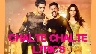 Video thumbnail of "Chalte Chalte(lyrics) || Tutat tutak tutiya || Arijit singh || दिल को छू लेनी वाली संगीत"