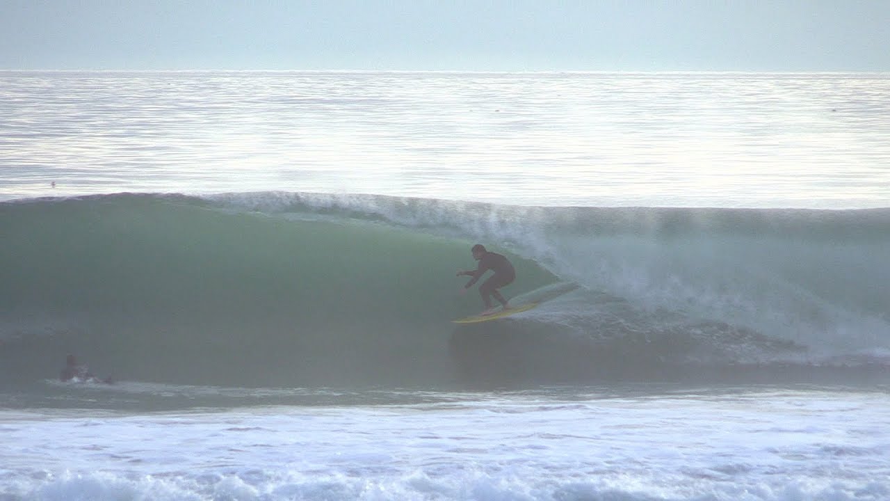 Glassy Sunset Barrels Raw | California Surfing - YouTube