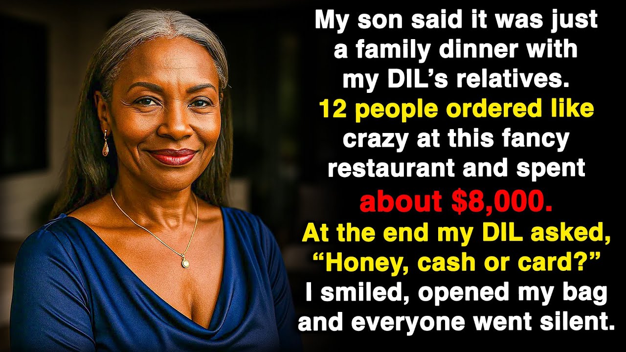 My DIL looked at me, totally relaxed: 