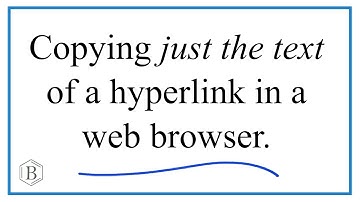 How to Copy ONLY the Text in a Hyperlink (not the URL)