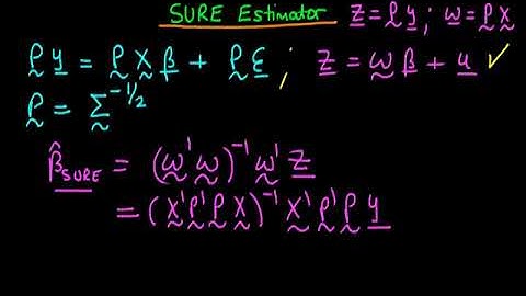 A Graduate Course in Econometrics Lecture 49 | SURE Estimator Derivation - Part 2