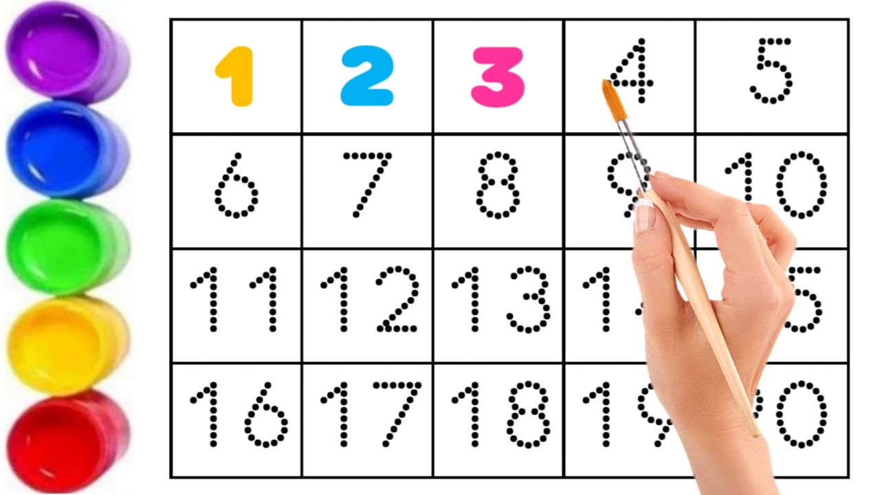 1 से 20 तक गिनती 🎨बच्चों के लिए | Color से Numbers सीखें | ABC 123 Magic Minds