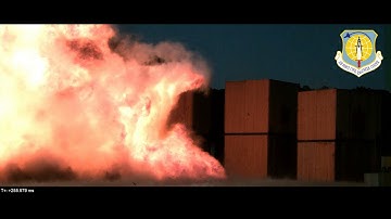 Mass Timber Blast Testing Phase 2: Test 5 – 199 lbs of flake TNT with Vertical Load #4