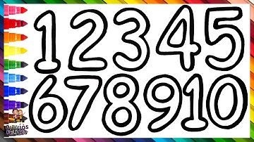 Dibuja y Colorea Los Números Del 1 Al 20 En Español 1️⃣ -2️⃣0️⃣ 🎨🌈 Dibujos Para Niños