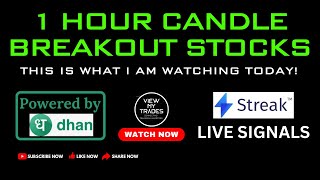 1 Hour Candle Strategy Streak Signals Live - Live Trading /#livetrading #options #intraday @dhan