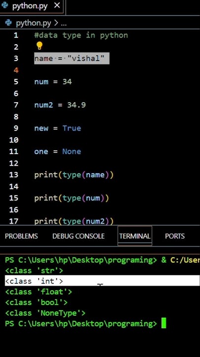 #shorts | data type in python |python program data types #python # ...