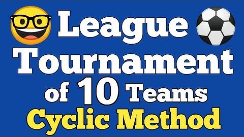 Draw a fixture of 10 teams league tournament using cyclic method cyclic method | 10 teams | class 12