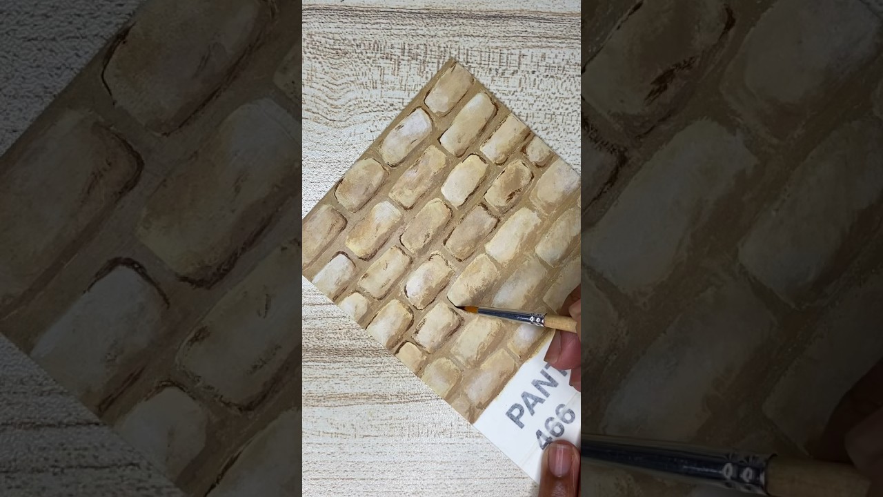 Stone Wall acrylic painting for Pantone Challenge 3/100✨