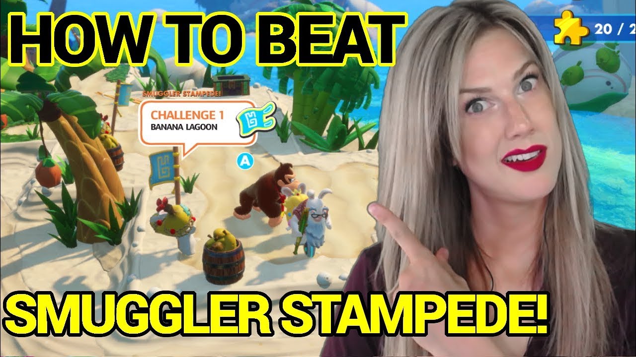 SMUGGLERS STAMPEDE! Banana Lagoon Challenge 1 Donkey Kong Adventure