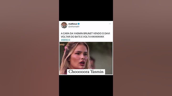 BBB 24 - Reação da Yasmin brunet vendo que o Davi voltou do paredão