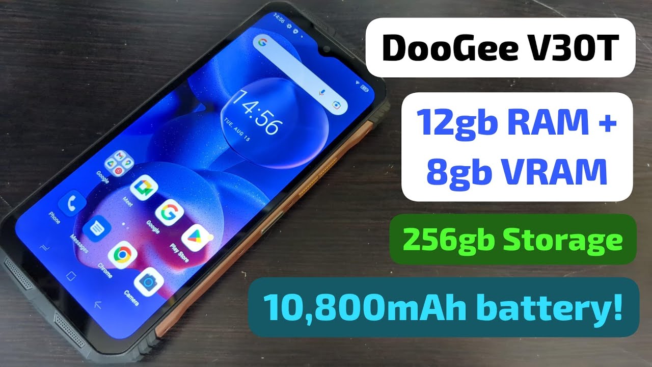 DOOGEE V30T 2023 5G Unlocked Smartphone, 20GB+256GB Rugged Smartphone,  66W/10800mAh Battery Cell Phone, 120Hz 6.58 108MP Camera Rugged Phone,  Dual