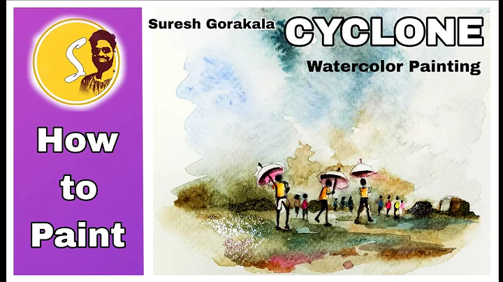 Cyclone Mandous Watercolor Painting | How to paint...