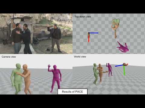 PACE: Human and Camera Motion Estimation from in-the-wild Videos