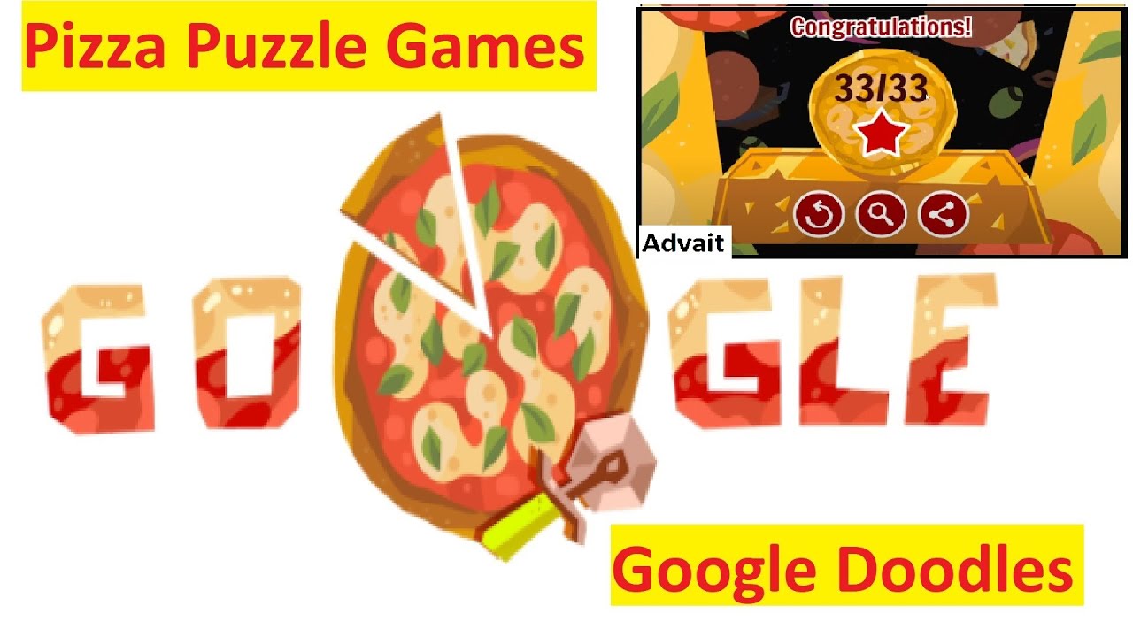 Celebrating Pizza Google Doodle Game 