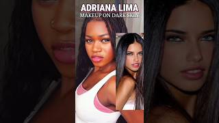 Adriana Lima Inspired Makeup on darker skin / black girl #makeuplook #adrianalima #glowuptips