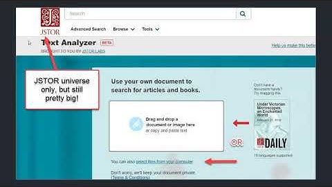 Bush Library in 30 Seconds: Using JSTOR Text Analyzer