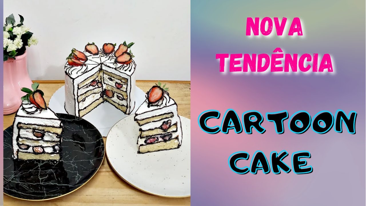 CARTOON CAKE - Bolo Desenho TENDÊNCIA 2022 😍💖 