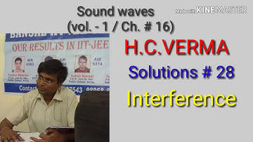 Solution # 28/ Interference/ Sound Waves/ H.C.VERMA